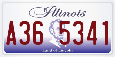 IL license plate A365341