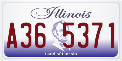 IL license plate A365371