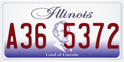 IL license plate A365372