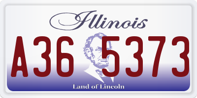 IL license plate A365373