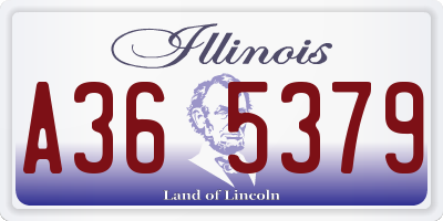 IL license plate A365379
