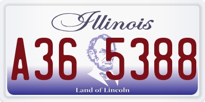 IL license plate A365388