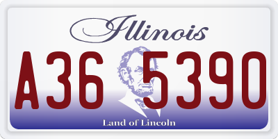 IL license plate A365390