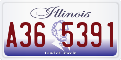 IL license plate A365391