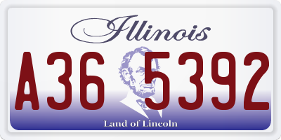 IL license plate A365392