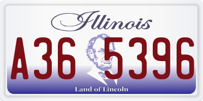 IL license plate A365396