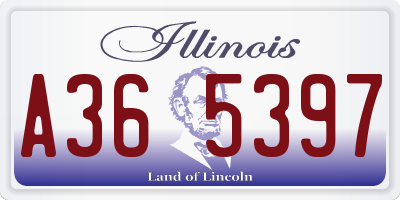 IL license plate A365397