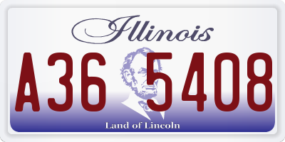 IL license plate A365408