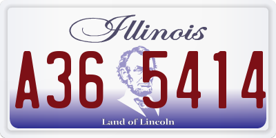 IL license plate A365414