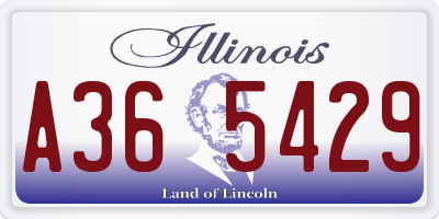 IL license plate A365429