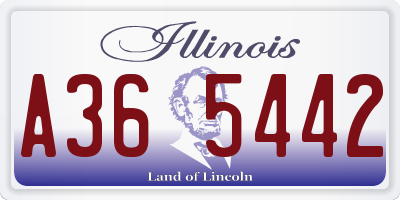 IL license plate A365442