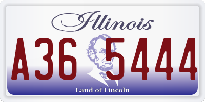 IL license plate A365444