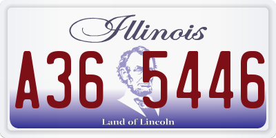 IL license plate A365446