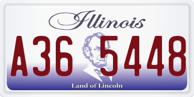 IL license plate A365448