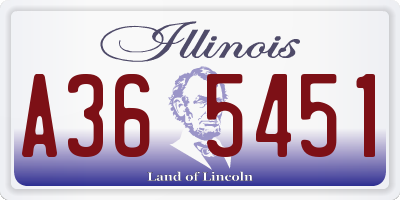 IL license plate A365451