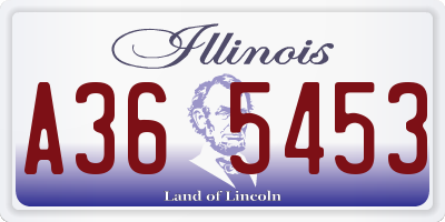 IL license plate A365453