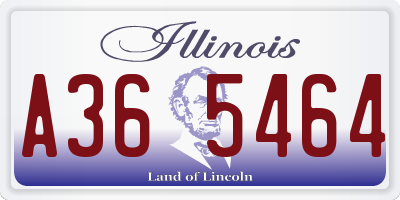 IL license plate A365464
