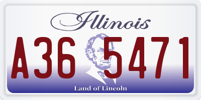 IL license plate A365471
