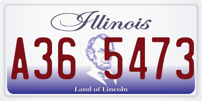IL license plate A365473