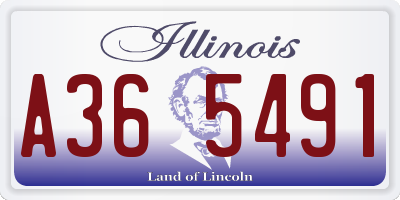 IL license plate A365491