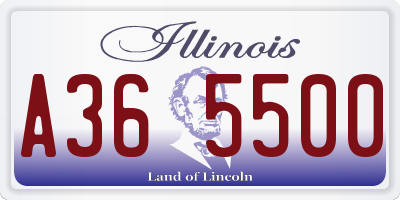 IL license plate A365500