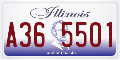 IL license plate A365501