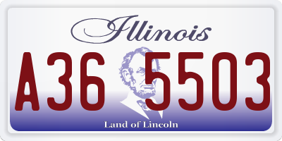 IL license plate A365503