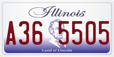 IL license plate A365505