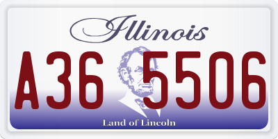 IL license plate A365506