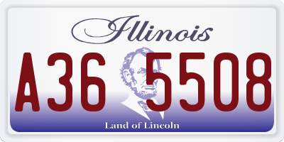 IL license plate A365508