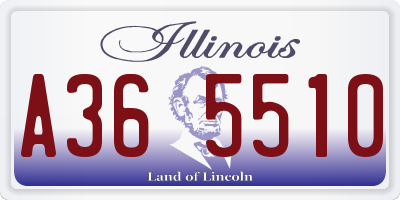 IL license plate A365510
