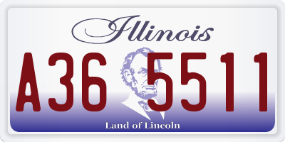 IL license plate A365511
