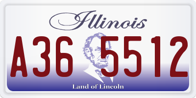 IL license plate A365512