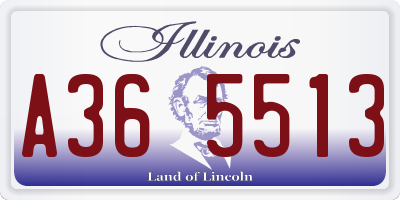 IL license plate A365513