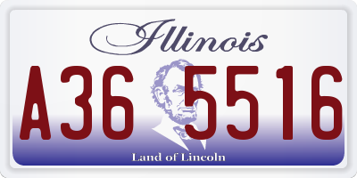 IL license plate A365516