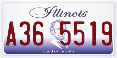 IL license plate A365519