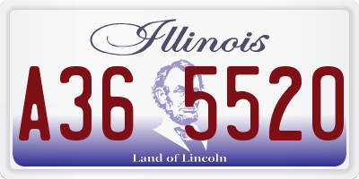 IL license plate A365520