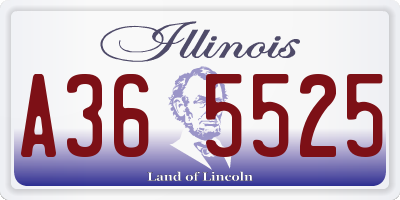 IL license plate A365525
