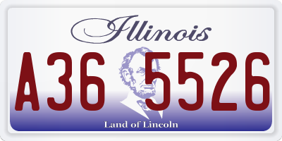 IL license plate A365526