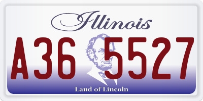 IL license plate A365527