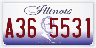 IL license plate A365531
