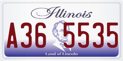 IL license plate A365535