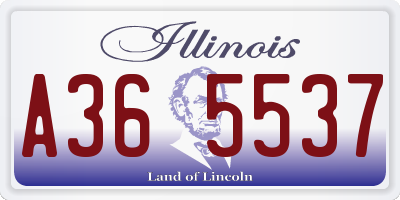 IL license plate A365537