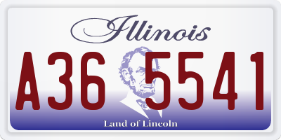 IL license plate A365541