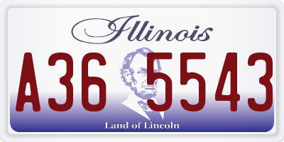 IL license plate A365543