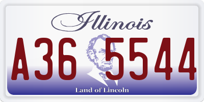 IL license plate A365544