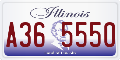 IL license plate A365550