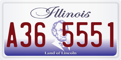 IL license plate A365551