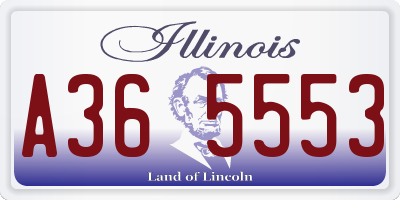 IL license plate A365553