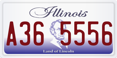 IL license plate A365556